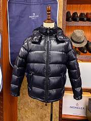 Moncler Maya zip-up Padded Hooded Jacket Black - 1