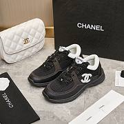 Chanel Wmns CC Logo Sneaker 'Black White' - 1