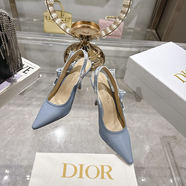  Christian Dior J'adior Leather Slingback Pump Blue  - 1