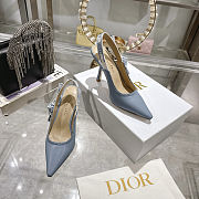  Christian Dior J'adior Leather Slingback Pump Blue  - 3