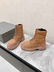 Balenciaga Men's Combat Strike Boot in Brown - 1