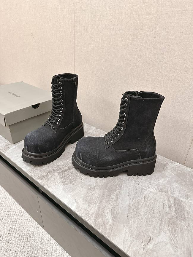 BALENCIAGA denim strike boots - 1