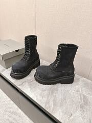 BALENCIAGA denim strike boots - 1