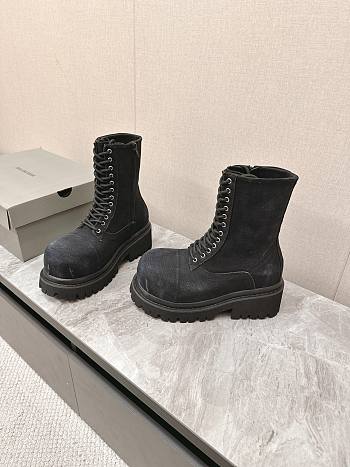 BALENCIAGA denim strike boots