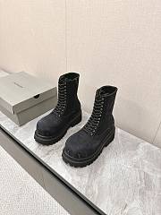 BALENCIAGA denim strike boots - 5