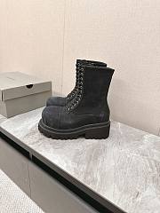 BALENCIAGA denim strike boots - 3