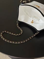Chanel Maxi Shopping Bag Braided Raffia, Calfskin & Gold-Tone Metal White & Black - 3