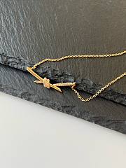 Tiffany Knot Pendant in Yellow Gold with Diamonds Necklace - 4