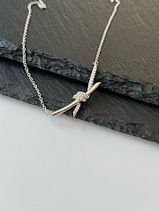 Tiffany Knot Pendant in White Gold with Diamonds Necklace - 2