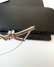 Tiffany Knot Pendant in White Gold with Diamonds Necklace - 3