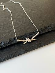 Tiffany Knot Pendant in White Gold with Diamonds Necklace - 4