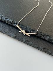 Tiffany Knot Pendant in White Gold with Diamonds Necklace - 6
