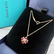 Tiffany Pendant in Yellow Gold with Rubies Necklace - 1