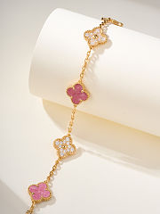 Vca Pink & Gold Bracelet Vintage Alhambra 18K - 2