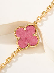 Vca Pink & Gold Bracelet Vintage Alhambra 18K - 4