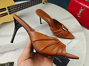 YSL Babylone Mules in Aesthetic Brown Smooth Leather 90mm - 2