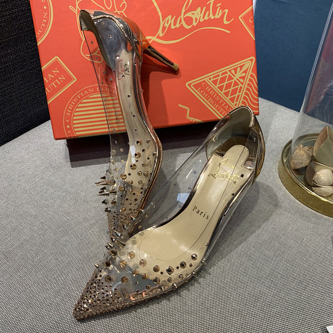 Christian Louboutin Grotika Spikes Blush Stiletto Heel Pumps 6.5cm - 1
