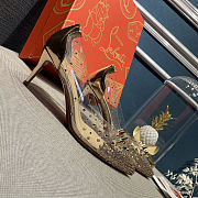 Christian Louboutin Grotika Spikes Blush Stiletto Heel Pumps 6.5cm - 6