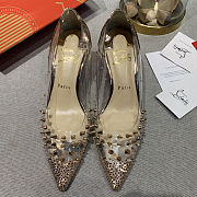 Christian Louboutin Grotika Spikes Blush Stiletto Heel Pumps 6.5cm - 4
