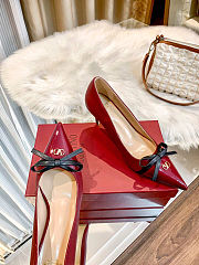 Bepointy Slingback Pumps in patent leather burgundy color 9cm - 3