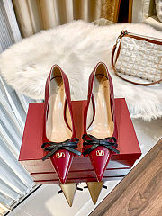 Bepointy Slingback Pumps in patent leather burgundy color 9cm - 5