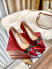 Bepointy Slingback Pumps in patent leather burgundy color 9cm - 4