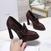 YSL Le Loafer 110 suede loafer pumps in Dark Cocoa Suede 10cm - 3