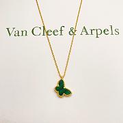 VCA 14k Yellow Gold Green Butterfly Fancy Pendant - 1