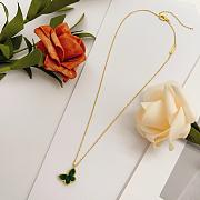 VCA 14k Yellow Gold Green Butterfly Fancy Pendant - 3