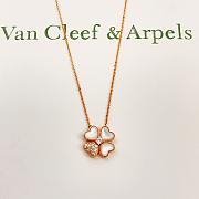 VCA Rose Gold Necklace Clover Shaped Necklace - 1