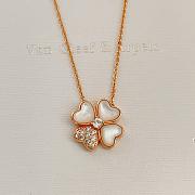 VCA Rose Gold Necklace Clover Shaped Necklace - 5