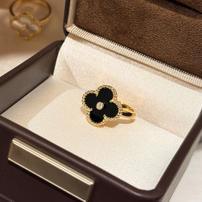 Van Cleef Arpels Vintage alhambra yellow gold ring Black - 1