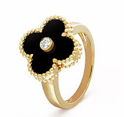 Van Cleef Arpels Vintage alhambra yellow gold ring Black - 2