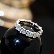 BVLGARI SERPENTI VIPER RING WITH FULL DIAMOND WHITE GOLD 18K - 4