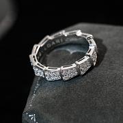 BVLGARI SERPENTI VIPER RING WITH FULL DIAMOND WHITE GOLD 18K - 5