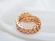 Bvlgari Rose Gold and Diamond Serpenti Viper Ring - 6