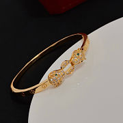 Cartier Gold Double Headed Leopard Bangle Bracelet - 6