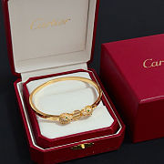 Cartier Gold Double Headed Leopard Bangle Bracelet - 5