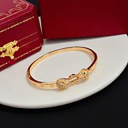 Cartier Gold Double Headed Leopard Bangle Bracelet - 4
