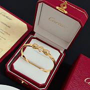 Cartier Gold Double Headed Leopard Bangle Bracelet - 3