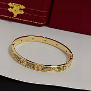 Cartier Paved Gold Color Bracelet - 4