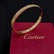 Cartier Paved Gold Color Bracelet - 3