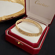 Cartier Paved Gold Color Bracelet - 2