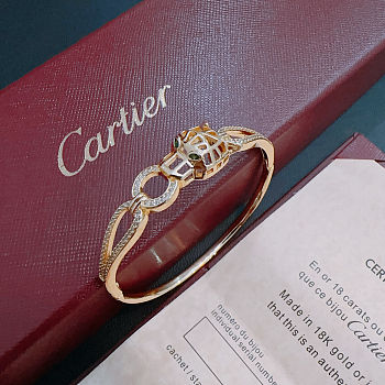 Cartier Gold Plated Leopard Head Bracelet