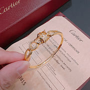 Cartier Gold Plated Leopard Head Bracelet - 6