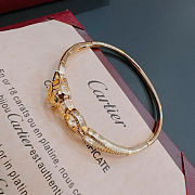 Cartier Gold Plated Leopard Head Bracelet - 4