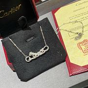 Cartier White Gold Necklace Panther Pendant - 2