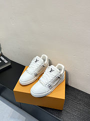 LV Trainers White Leather - 1
