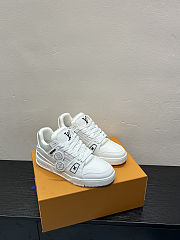 LV Trainers White Leather - 5