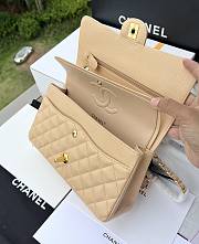 Chanel Beige Clair Caviar Medium Classic Size 15.5 × 25.5× 6.5cm - 3